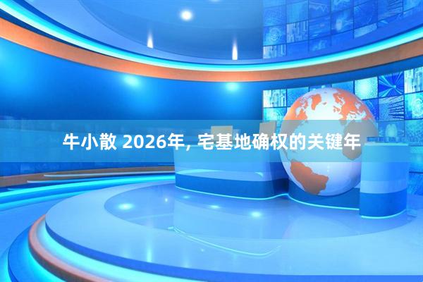 牛小散 2026年, 宅基地确权的关键年